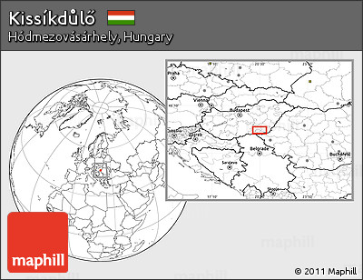 Blank Location Map of Kissíkdůlő