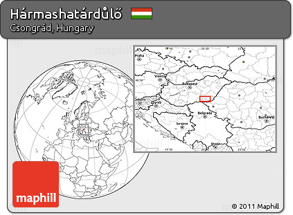 Blank Location Map of Hármashatárdůlő