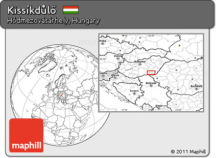 Blank Location Map of Kissíkdůlő