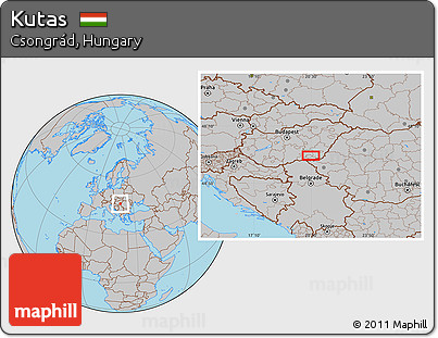 Gray Location Map of Kutas