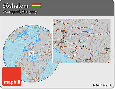 Gray Location Map of Sóshalom