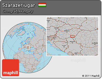 Gray Location Map of Szárazériugar