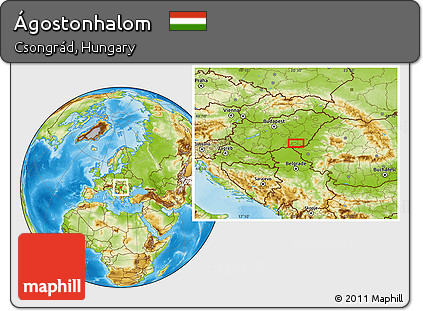 Physical Location Map of Ágostonhalom