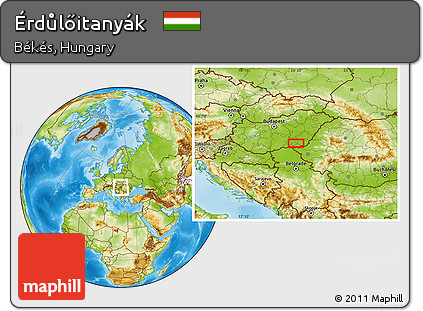 Physical Location Map of Érdůlőitanyák