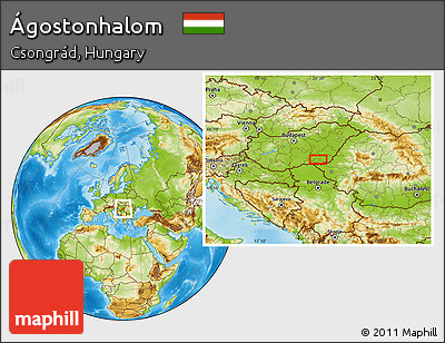 Physical Location Map of Ágostonhalom