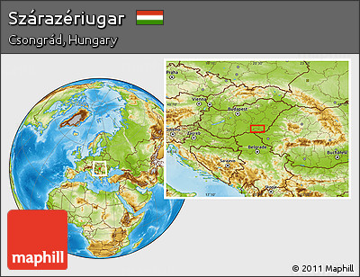 Physical Location Map of Szárazériugar