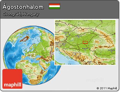 Physical Location Map of Ágostonhalom