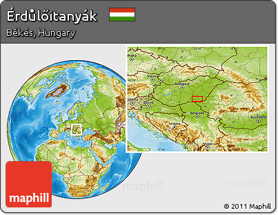 Physical Location Map of Érdůlőitanyák