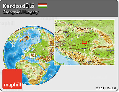 Physical Location Map of Kardosdůlő