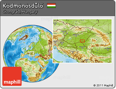Physical Location Map of Ködmönösdůlő