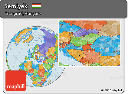 Political Location Map of Semlyék