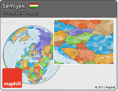 Political Location Map of Semlyék
