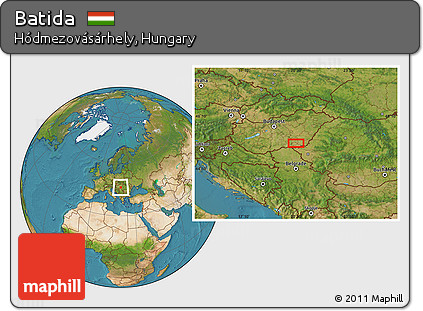 Satellite Location Map of Batida