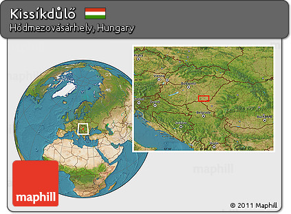 Satellite Location Map of Kissíkdůlő