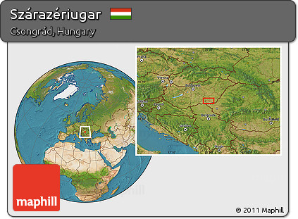 Satellite Location Map of Szárazériugar