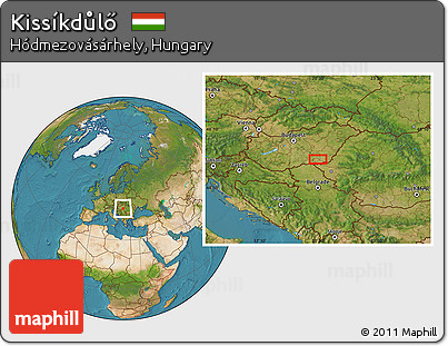 Satellite Location Map of Kissíkdůlő