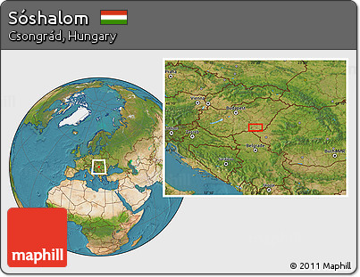 Satellite Location Map of Sóshalom