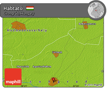 Physical Map of Habtató
