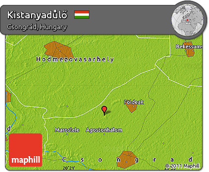 Physical Map of Kistanyadůlő