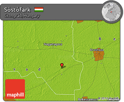 Physical Map of Sóstófark