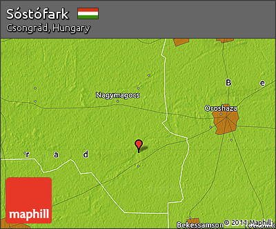 Physical Map of Sóstófark