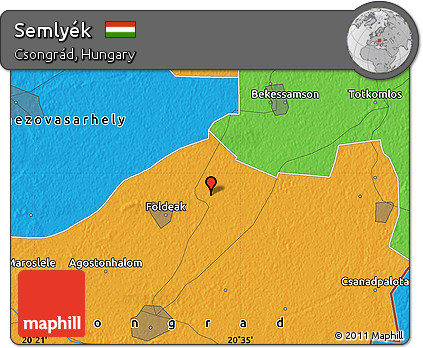 Political Map of Semlyék