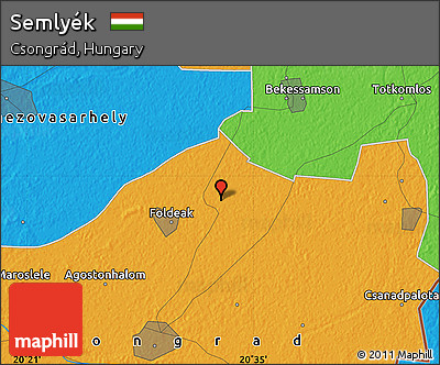 Political Map of Semlyék