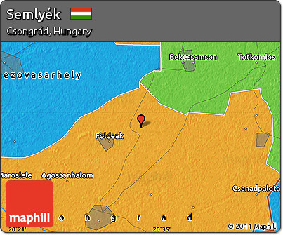Political Map of Semlyék