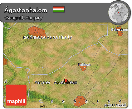 Satellite Map of Ágostonhalom