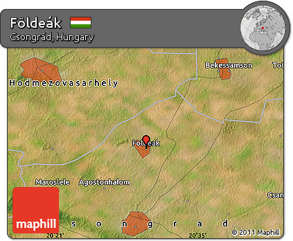 Satellite Map of Földeák