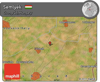 Satellite Map of Semlyék