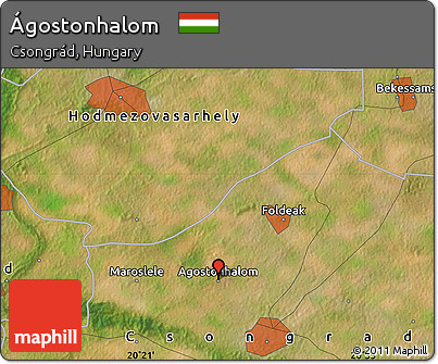 Satellite Map of Ágostonhalom