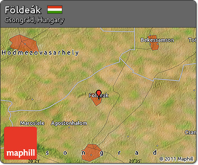 Satellite Map of Földeák