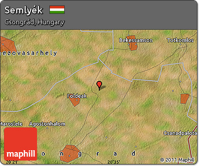 Satellite Map of Semlyék