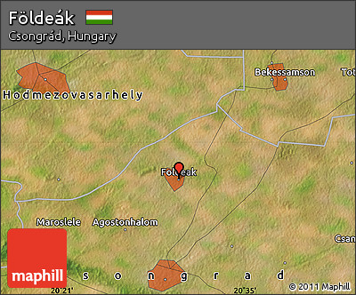 Satellite Map of Földeák
