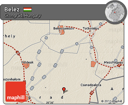 Shaded Relief Map of Belez