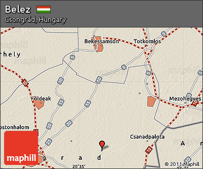 Shaded Relief Map of Belez
