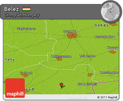 Physical Panoramic Map of Belez