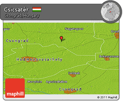 Physical Panoramic Map of Csicsatér