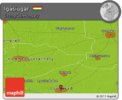 Physical Panoramic Map of Igásiugar