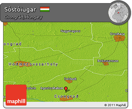 Physical Panoramic Map of Sóstóiugar