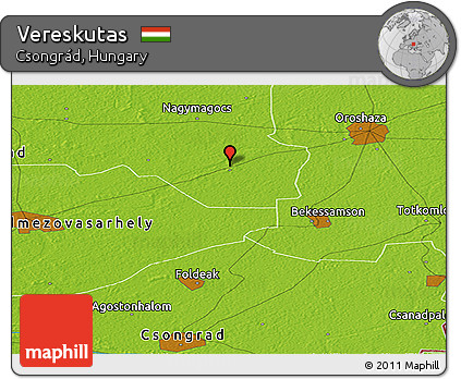 Physical Panoramic Map of Vereskutas