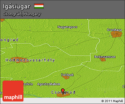 Physical Panoramic Map of Igásiugar