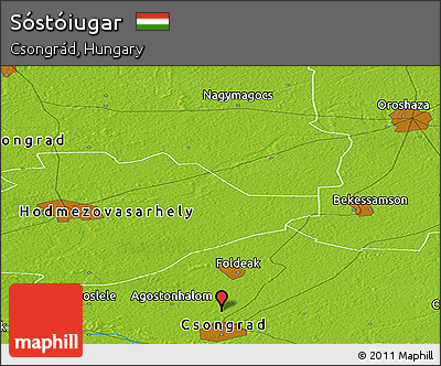 Physical Panoramic Map of Sóstóiugar