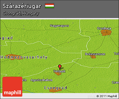 Physical Panoramic Map of Szárazériugar