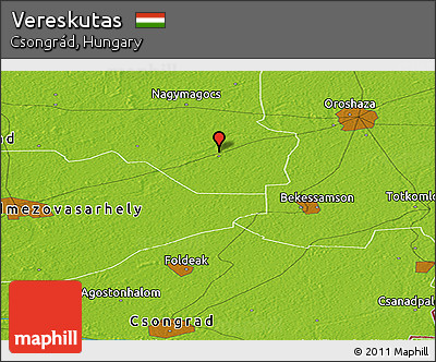 Physical Panoramic Map of Vereskutas