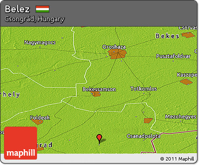 Physical Panoramic Map of Belez