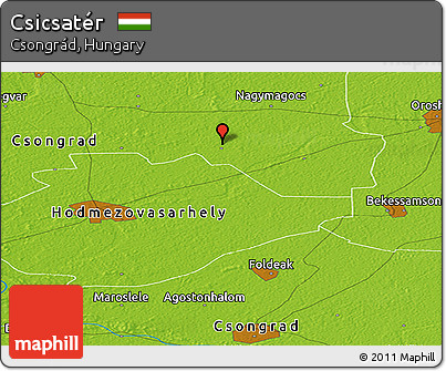 Physical Panoramic Map of Csicsatér