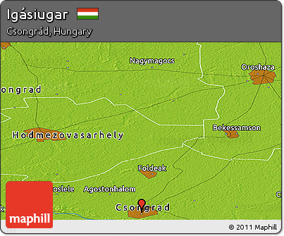 Physical Panoramic Map of Igásiugar