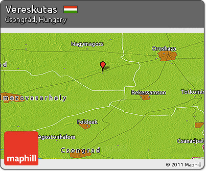 Physical Panoramic Map of Vereskutas